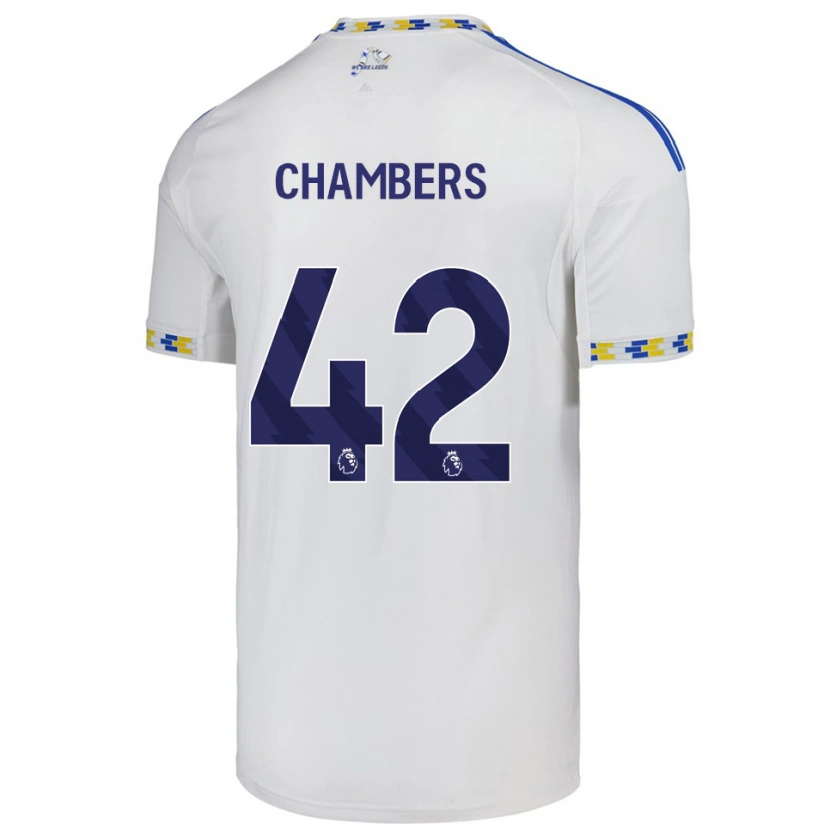 Danxen Homem Camisola Sam Chambers #42 Branco Azul Principal 2025/26 Camisa