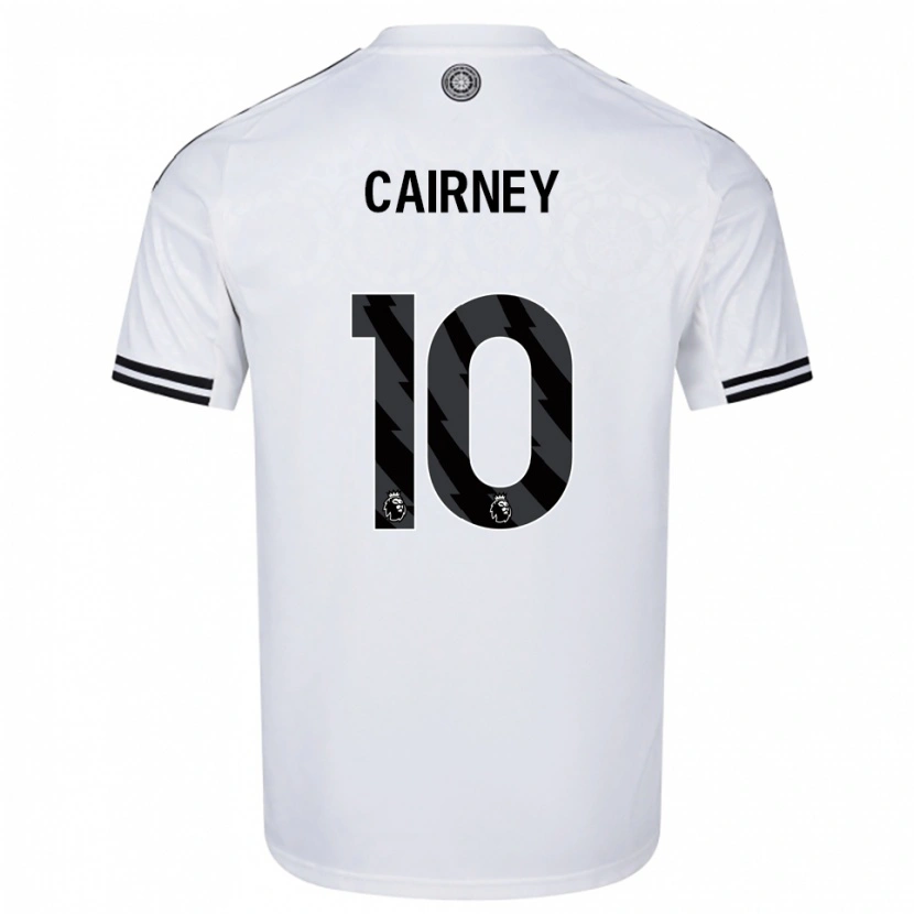 Danxen Homem Camisola Tom Cairney #10 Branco Preto Principal 2025/26 Camisa