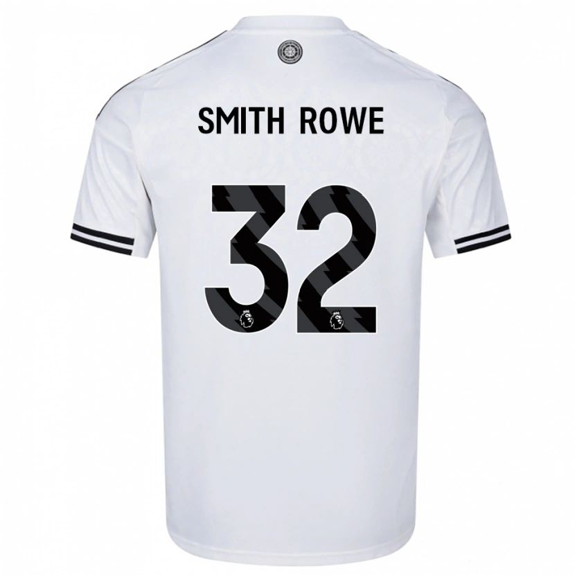 Danxen Homem Camisola Emile Smith Rowe #32 Branco Preto Principal 2025/26 Camisa