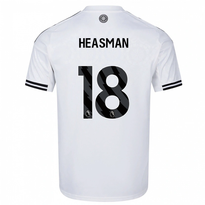 Danxen Homem Camisola Georgia Heasman #18 Branco Preto Principal 2025/26 Camisa