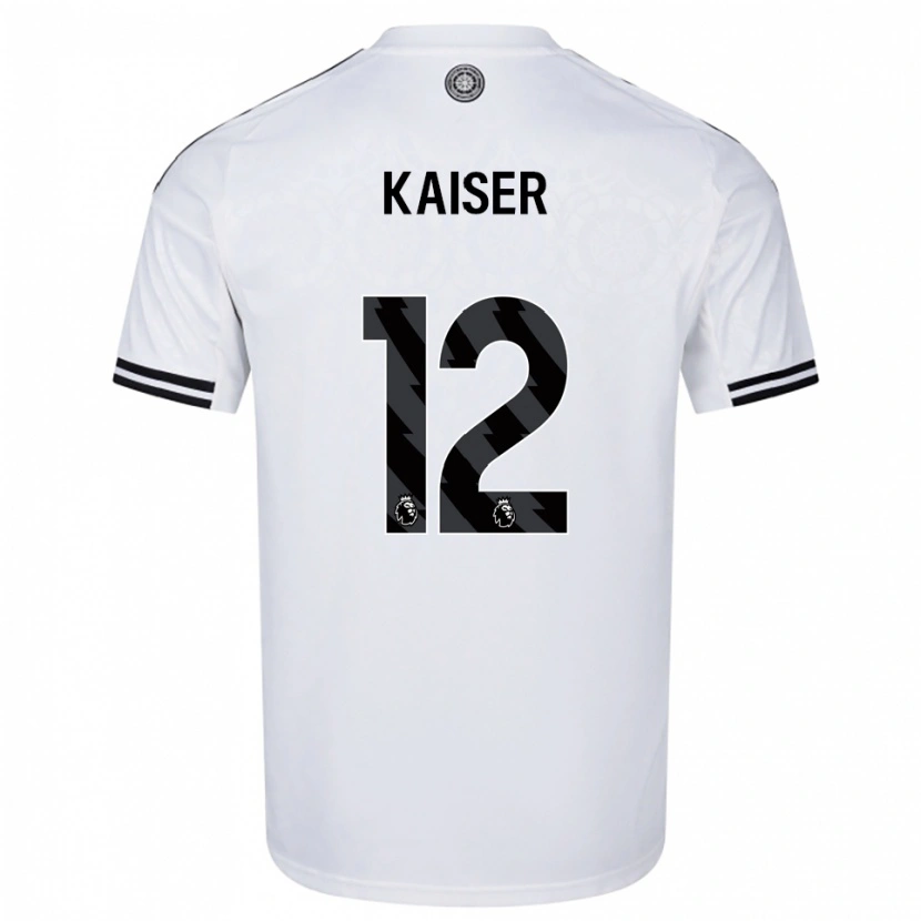 Danxen Homem Camisola Dino Kaiser #12 Branco Preto Principal 2025/26 Camisa