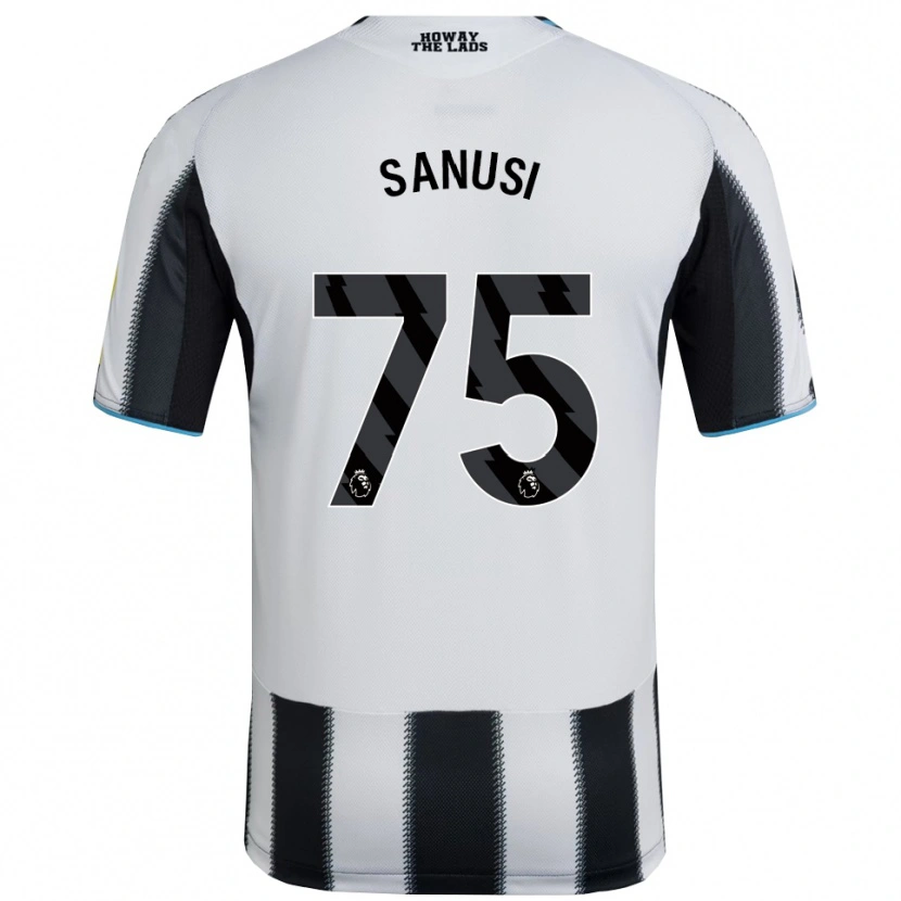 Danxen Homem Camisola Trevan Sanusi #75 Preto Branco Principal 2025/26 Camisa