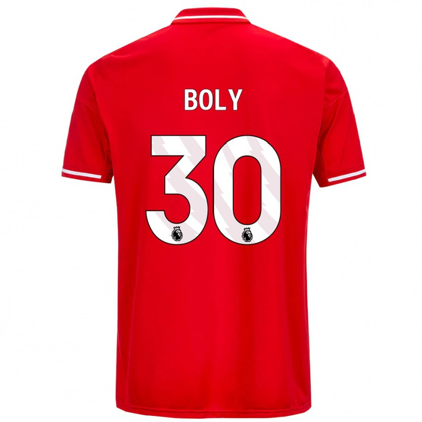 Danxen Homem Camisola Willy Boly #30 Vermelho Branco Principal 2025/26 Camisa