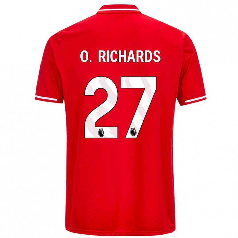Danxen Homem Camisola Omar Richards #27 Vermelho Branco Principal 2025/26 Camisa