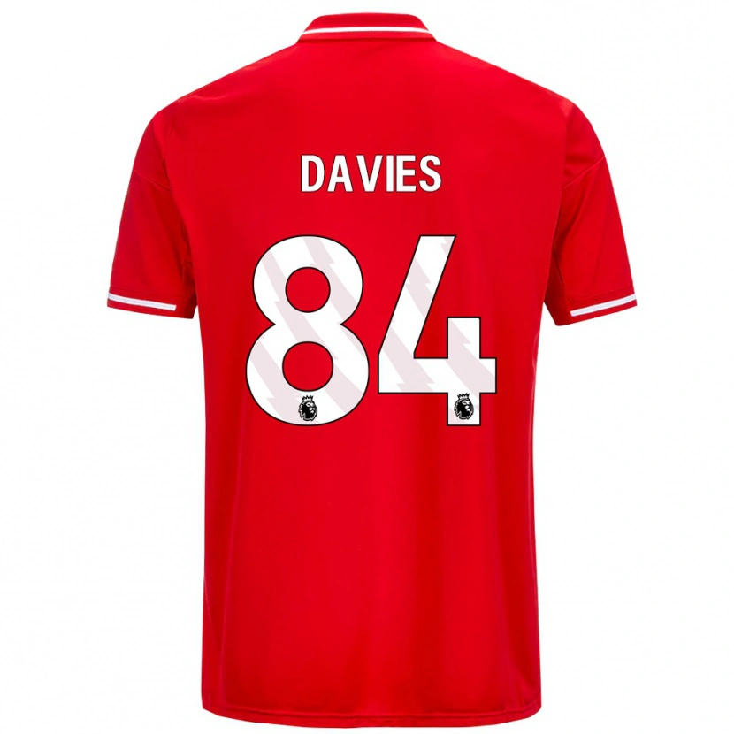 Danxen Homem Camisola Isaac Davies #84 Vermelho Branco Principal 2025/26 Camisa