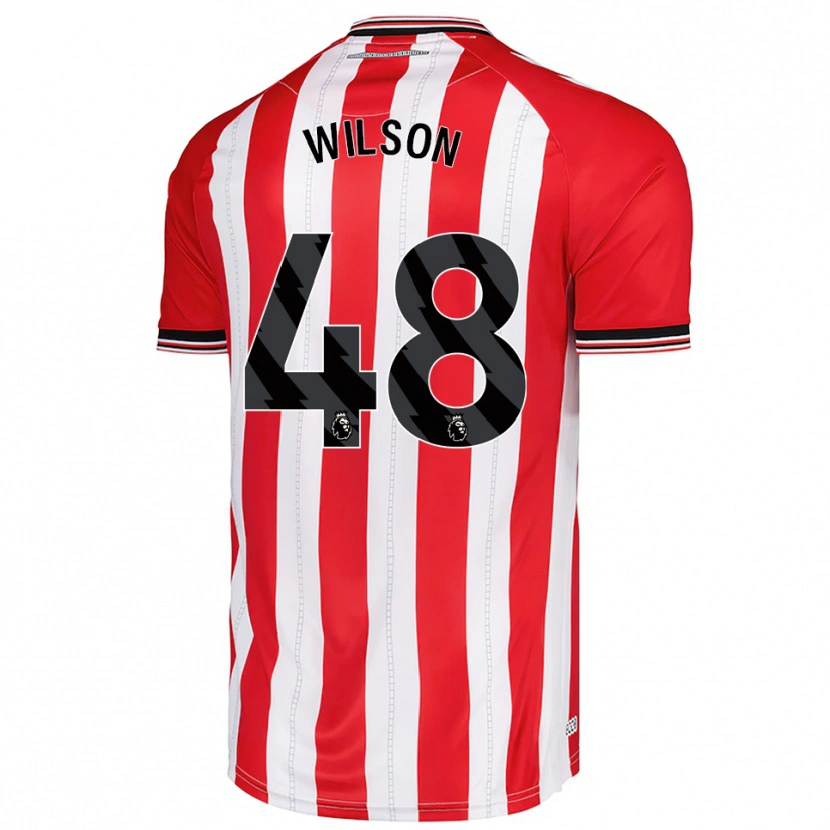 Danxen Homem Camisola Callum Wilson #48 Vermelho Branco Principal 2025/26 Camisa
