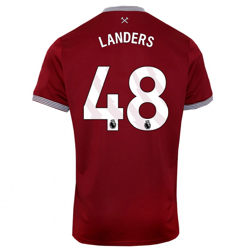 Danxen Homem Camisola Josh Landers #48 Borgonha Branco Principal 2025/26 Camisa