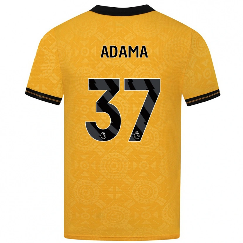 Danxen Homem Camisola Adama Traore #37 Amarelo Preto Principal 2025/26 Camisa