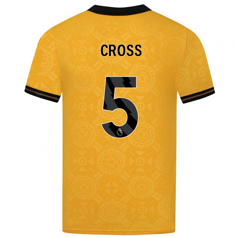 Danxen Homem Camisola Emma Cross #5 Amarelo Preto Principal 2025/26 Camisa