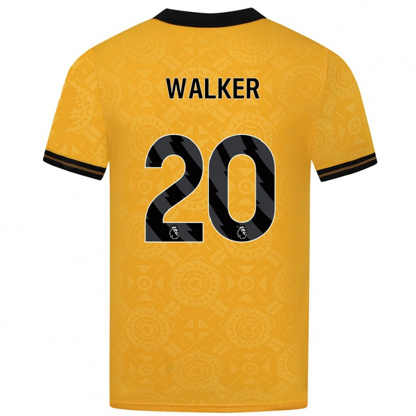 Danxen Homem Camisola Lowri Walker #20 Amarelo Preto Principal 2025/26 Camisa