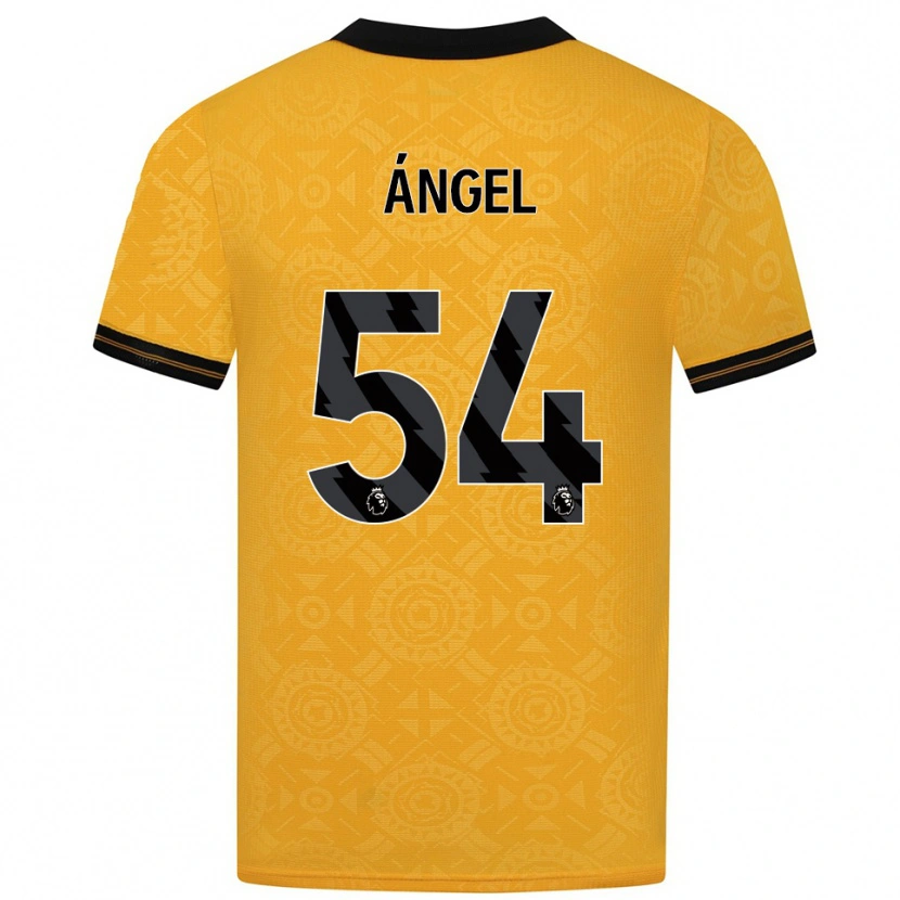 Danxen Homem Camisola Dani Ángel #54 Amarelo Preto Principal 2025/26 Camisa
