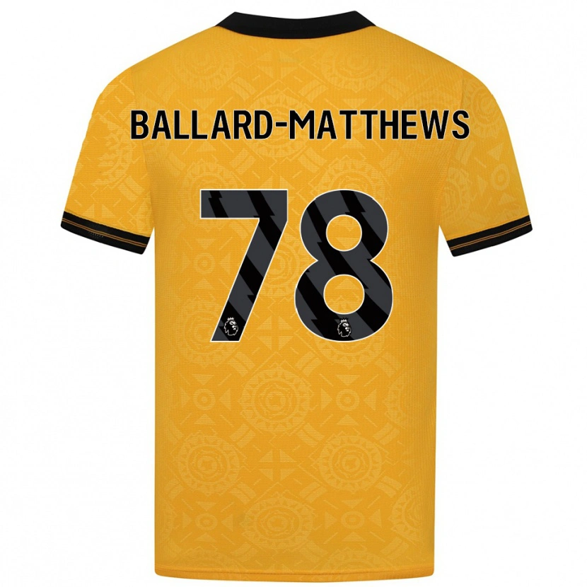 Danxen Homem Camisola Emilio Ballard-Matthews #78 Amarelo Preto Principal 2025/26 Camisa