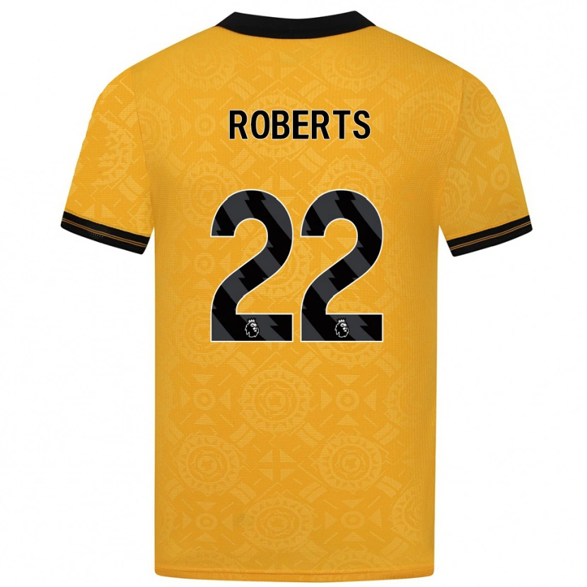 Danxen Homem Camisola Beth Roberts #22 Amarelo Preto Principal 2025/26 Camisa
