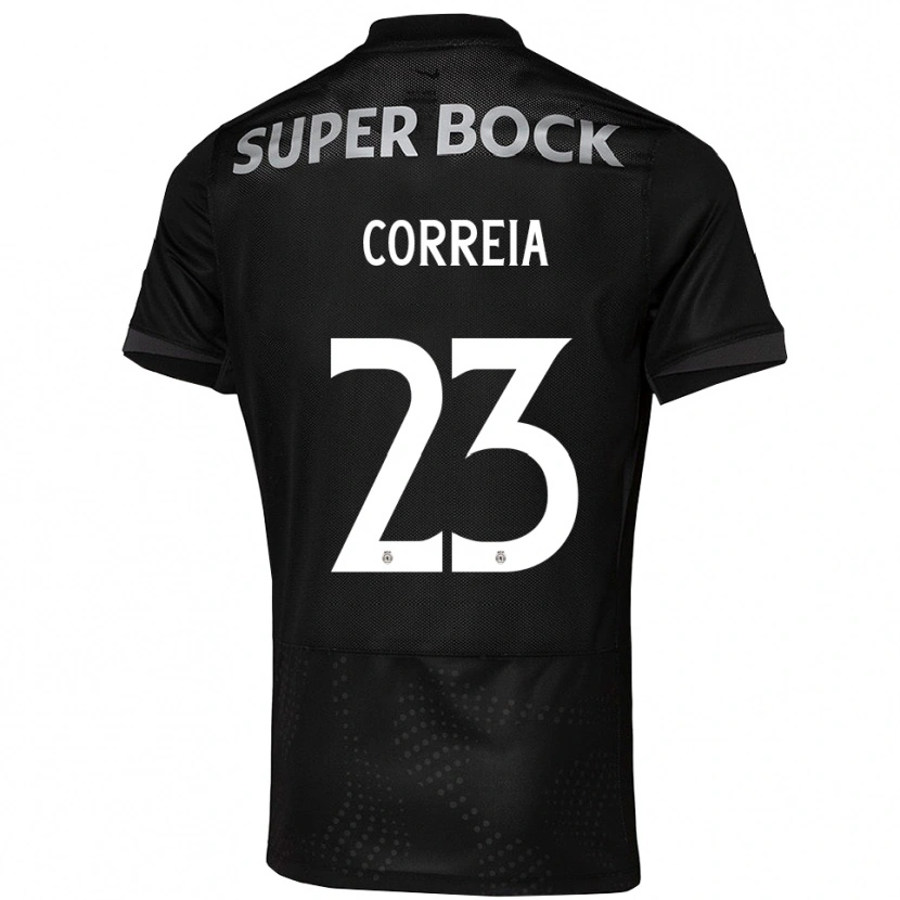 Danxen Homem Camisola Duarte Correia #23 Preto Branco Alternativa 2025/26 Camisa