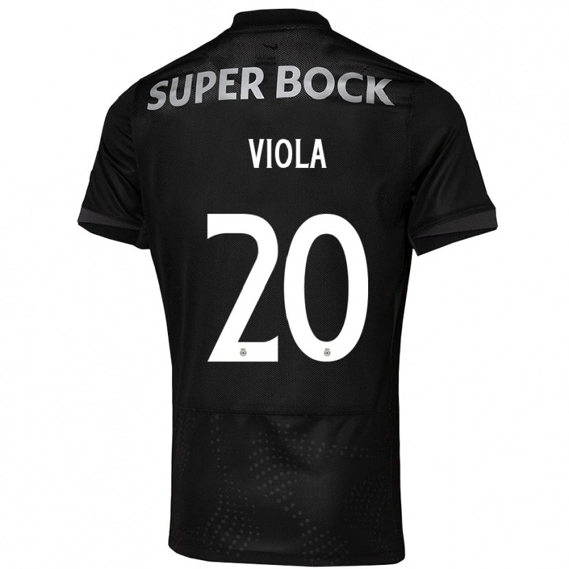 Danxen Homem Camisola Rodrigo Viola #20 Preto Branco Alternativa 2025/26 Camisa
