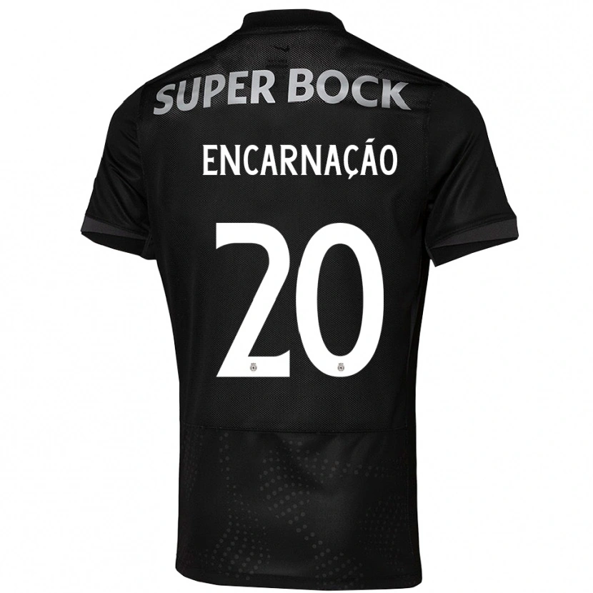 Danxen Homem Camisola Telma Encarnação #20 Preto Branco Alternativa 2025/26 Camisa