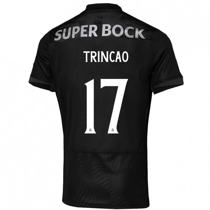 Danxen Homem Camisola Francisco Trincão #17 Preto Branco Alternativa 2025/26 Camisa