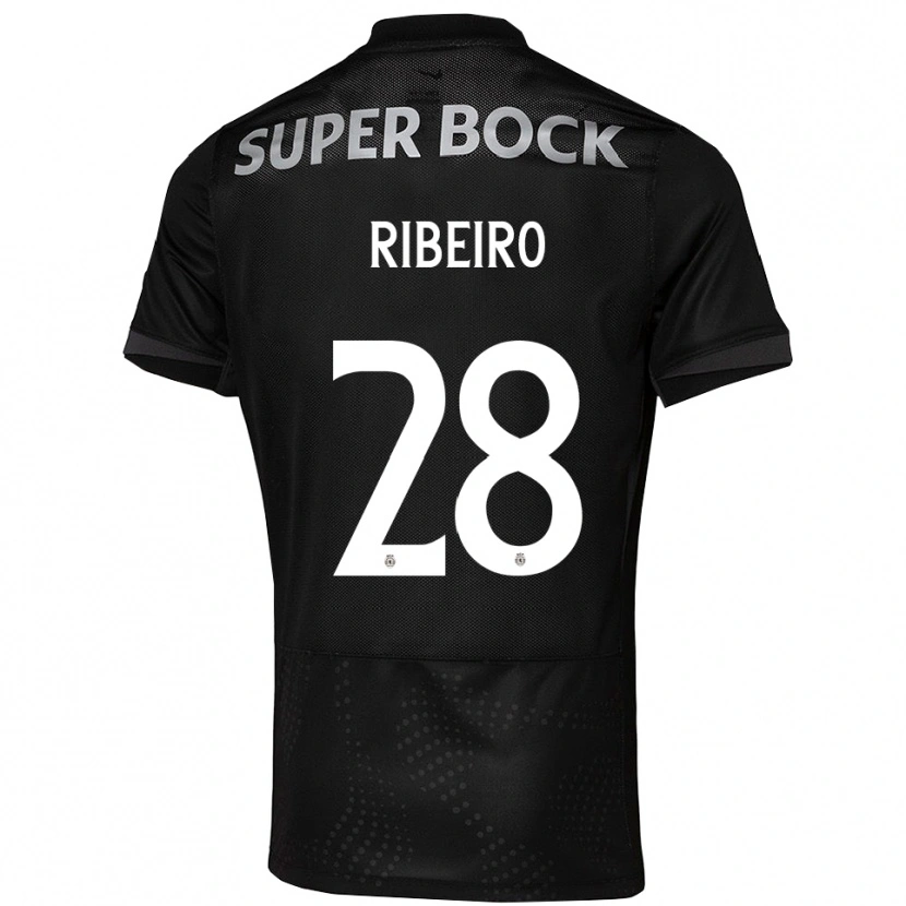 Danxen Homem Camisola Rodrigo Ribeiro #28 Preto Branco Alternativa 2025/26 Camisa