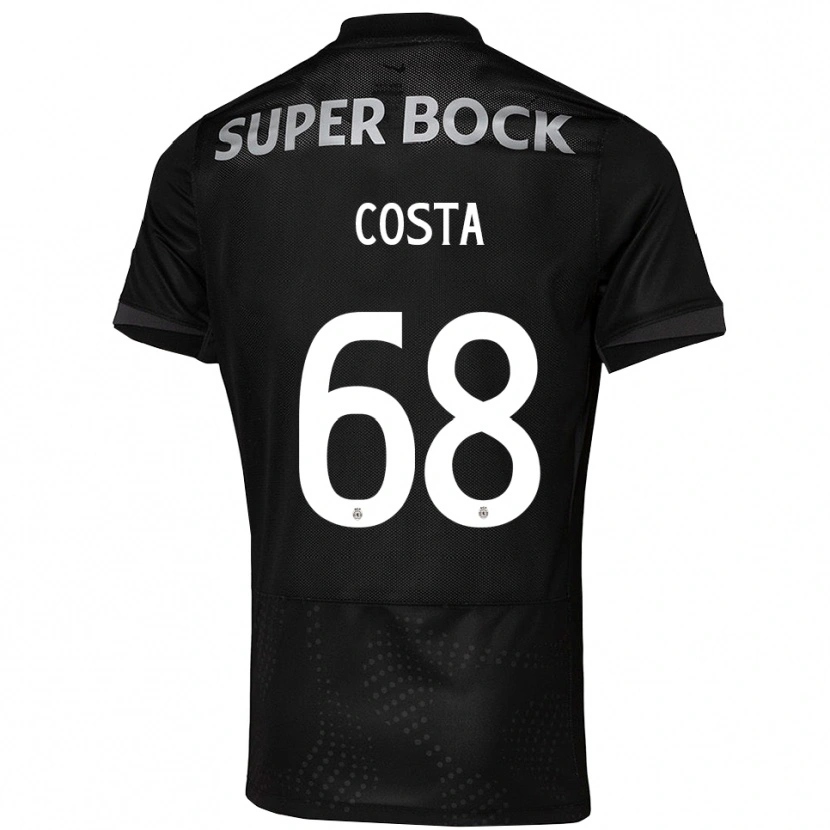 Danxen Homem Camisola Daniel Costa #68 Preto Branco Alternativa 2025/26 Camisa