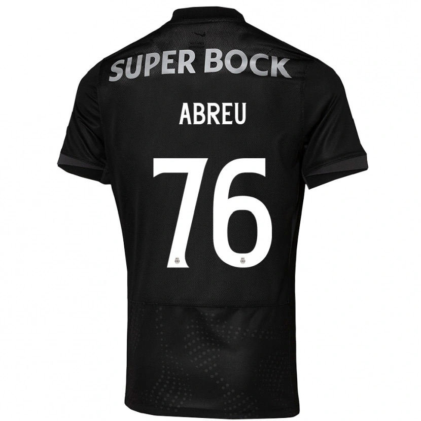 Danxen Homem Camisola Diogo Abreu #76 Preto Branco Alternativa 2025/26 Camisa