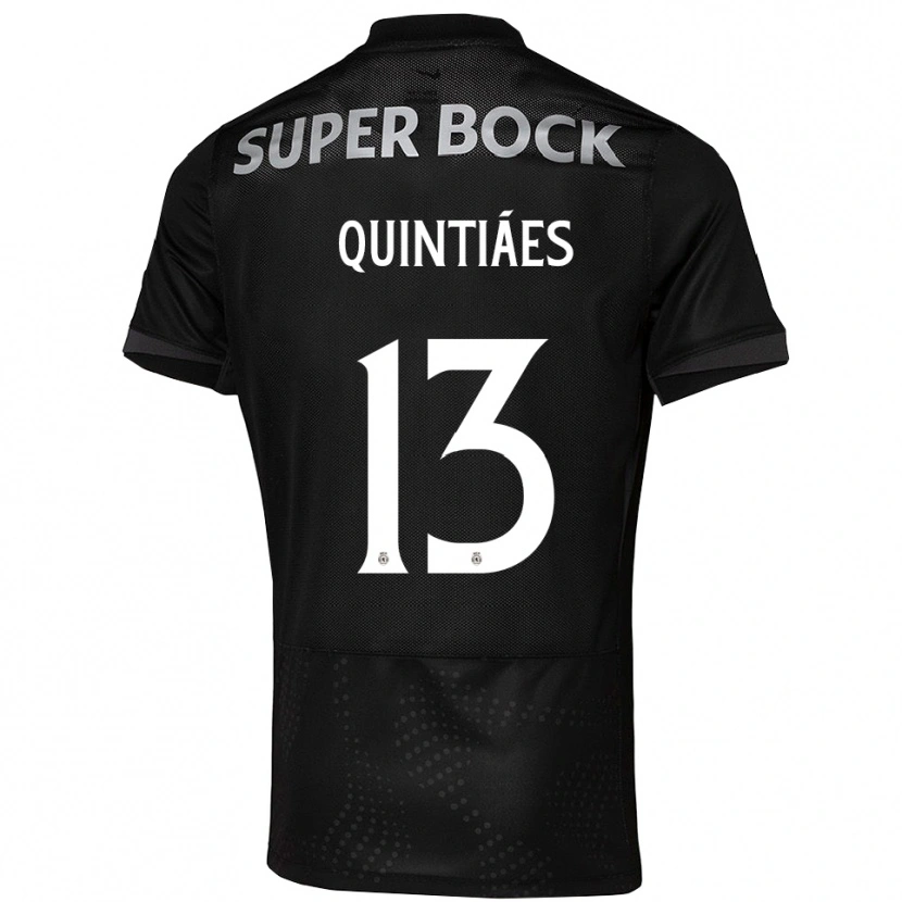 Danxen Homem Camisola Rodrigo Quintiães #13 Preto Branco Alternativa 2025/26 Camisa