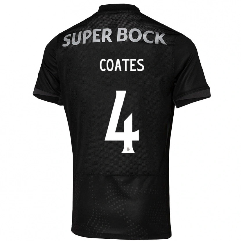Danxen Homem Camisola Sebastian Coates #4 Preto Branco Alternativa 2025/26 Camisa