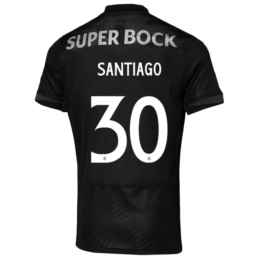 Danxen Homem Camisola Carolina Santiago #30 Preto Branco Alternativa 2025/26 Camisa
