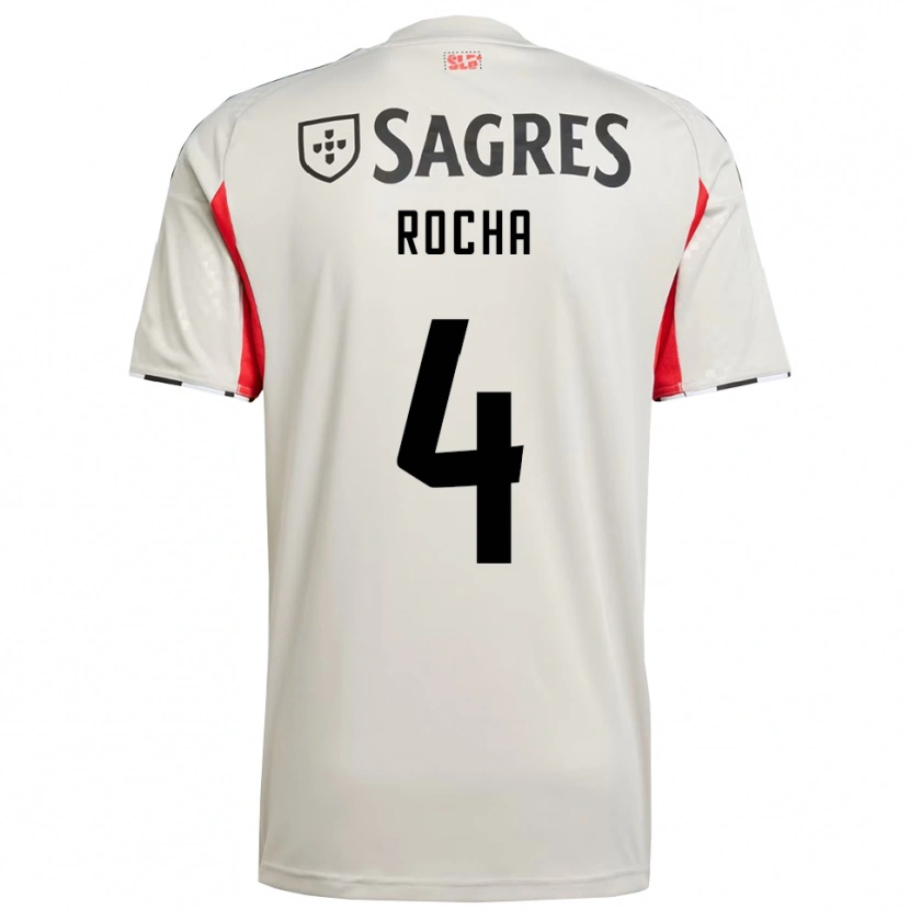 Danxen Homem Camisola Diogo Rocha #4 Branco Sujo Vermelho Alternativa 2025/26 Camisa