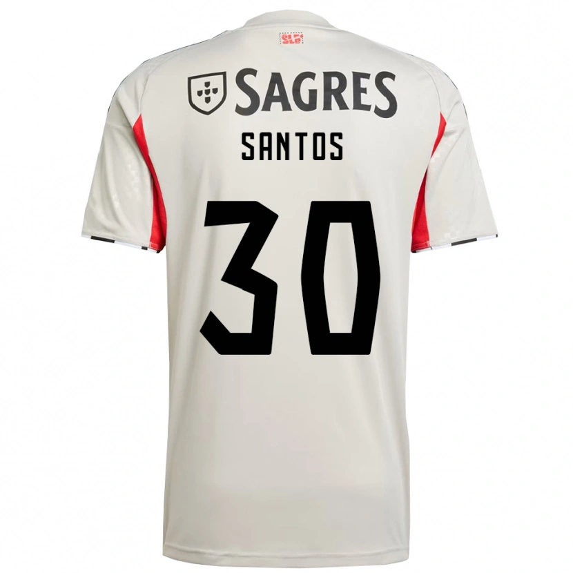 Danxen Homem Camisola Daniela Santos #30 Branco Sujo Vermelho Alternativa 2025/26 Camisa