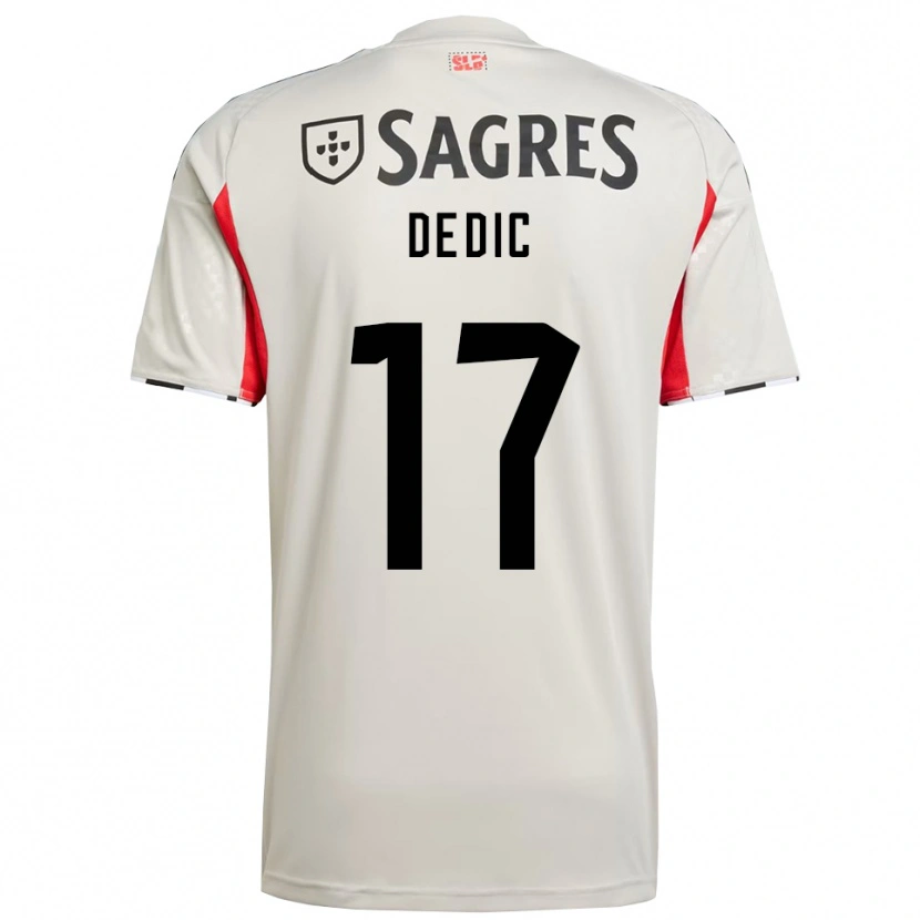 Danxen Homem Camisola Amar Dedic #17 Branco Sujo Vermelho Alternativa 2025/26 Camisa