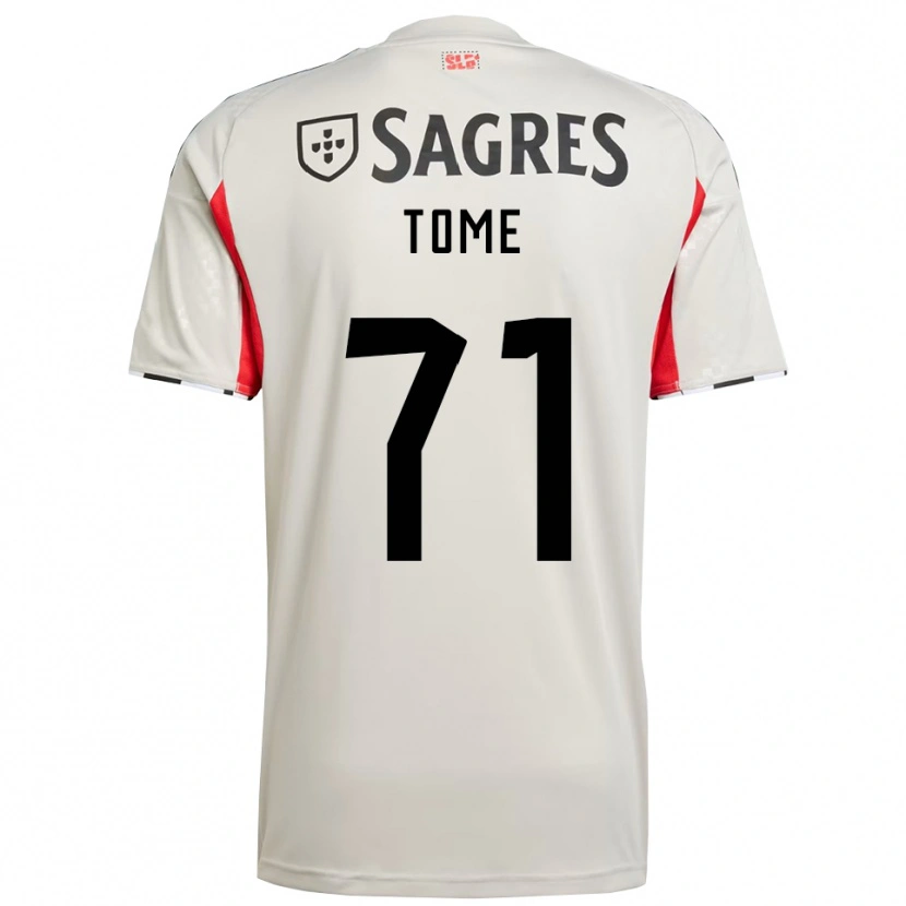 Danxen Homem Camisola Joao Tome #71 Branco Sujo Vermelho Alternativa 2025/26 Camisa