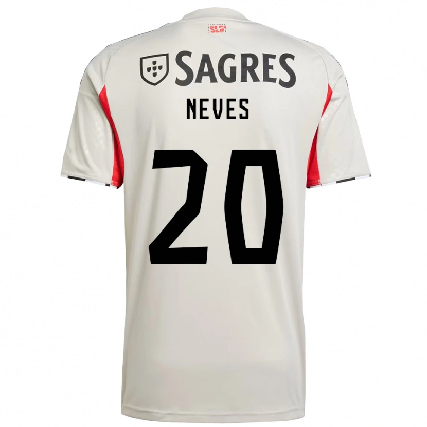 Danxen Homem Camisola Gil Neves #20 Branco Sujo Vermelho Alternativa 2025/26 Camisa