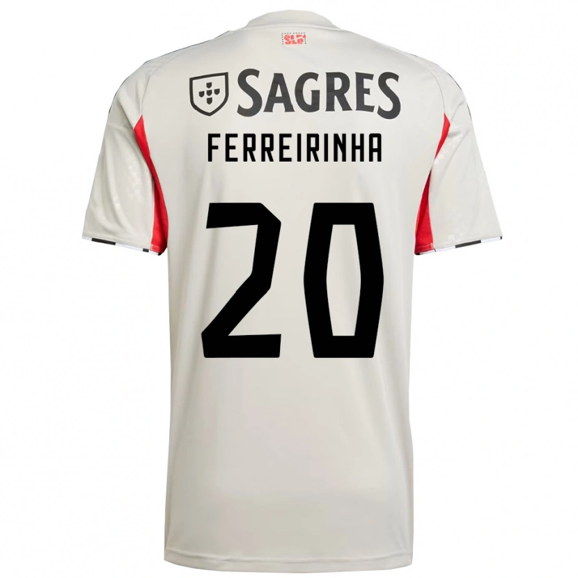 Danxen Homem Camisola Afonso Ferreirinha #20 Branco Sujo Vermelho Alternativa 2025/26 Camisa