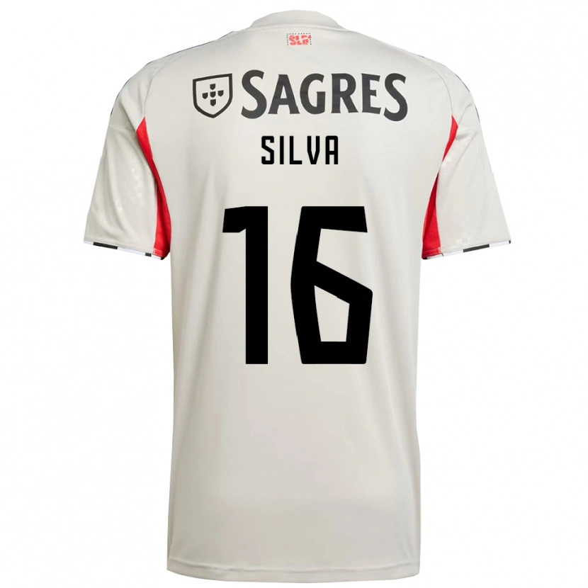 Danxen Homem Camisola Manu Silva #16 Branco Sujo Vermelho Alternativa 2025/26 Camisa