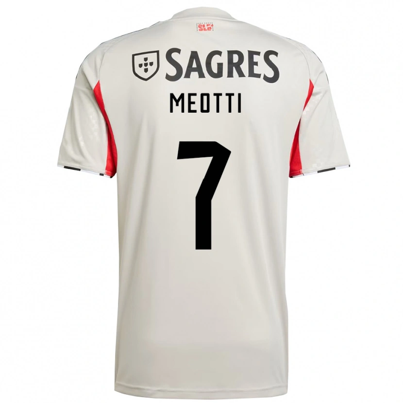 Danxen Homem Camisola Carlos Meotti #7 Branco Sujo Vermelho Alternativa 2025/26 Camisa