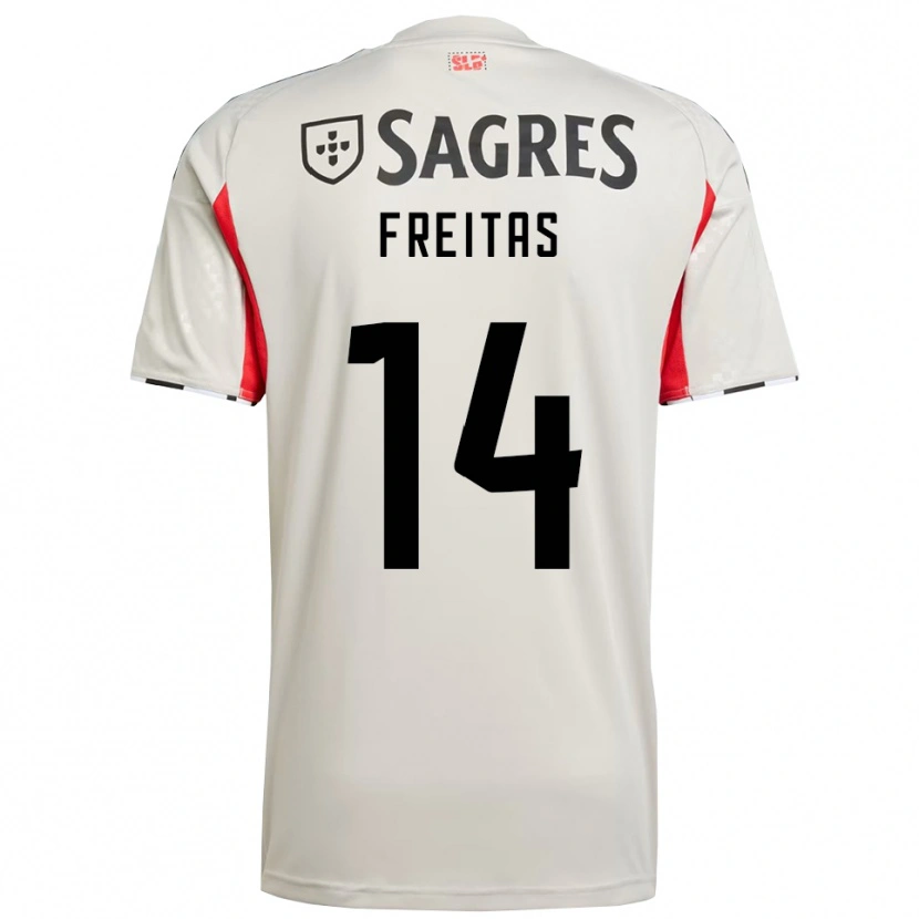 Danxen Homem Camisola Tiago Freitas #14 Branco Sujo Vermelho Alternativa 2025/26 Camisa