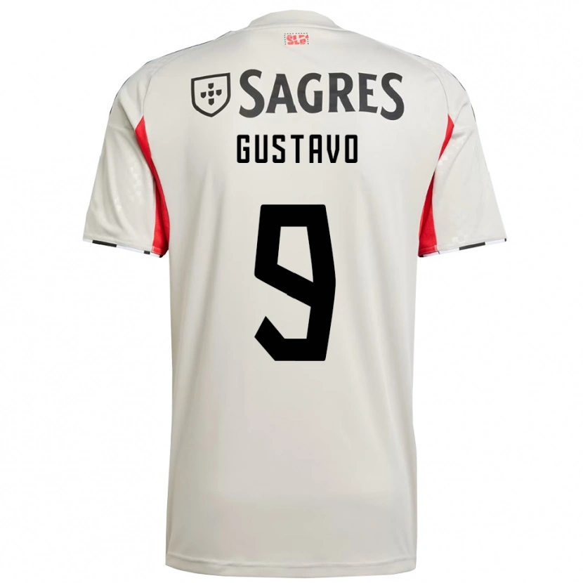 Danxen Homem Camisola Gustavo Ferreira #9 Branco Sujo Vermelho Alternativa 2025/26 Camisa