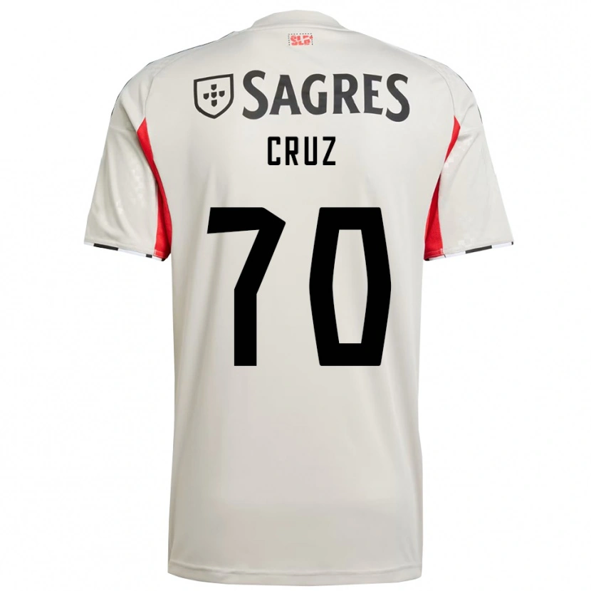 Danxen Homem Camisola Filipe Cruz #70 Branco Sujo Vermelho Alternativa 2025/26 Camisa