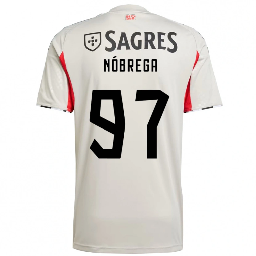Danxen Homem Camisola Ricardo Nóbrega #97 Branco Sujo Vermelho Alternativa 2025/26 Camisa