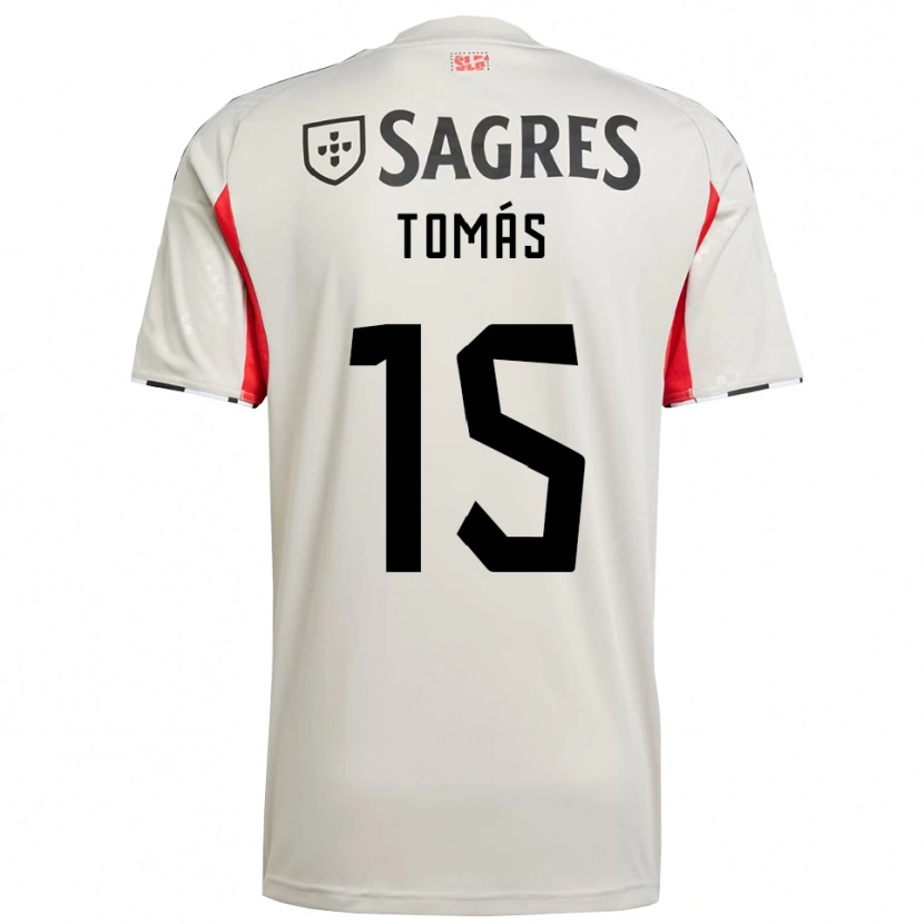 Danxen Homem Camisola Tomás Ferreira #15 Branco Sujo Vermelho Alternativa 2025/26 Camisa