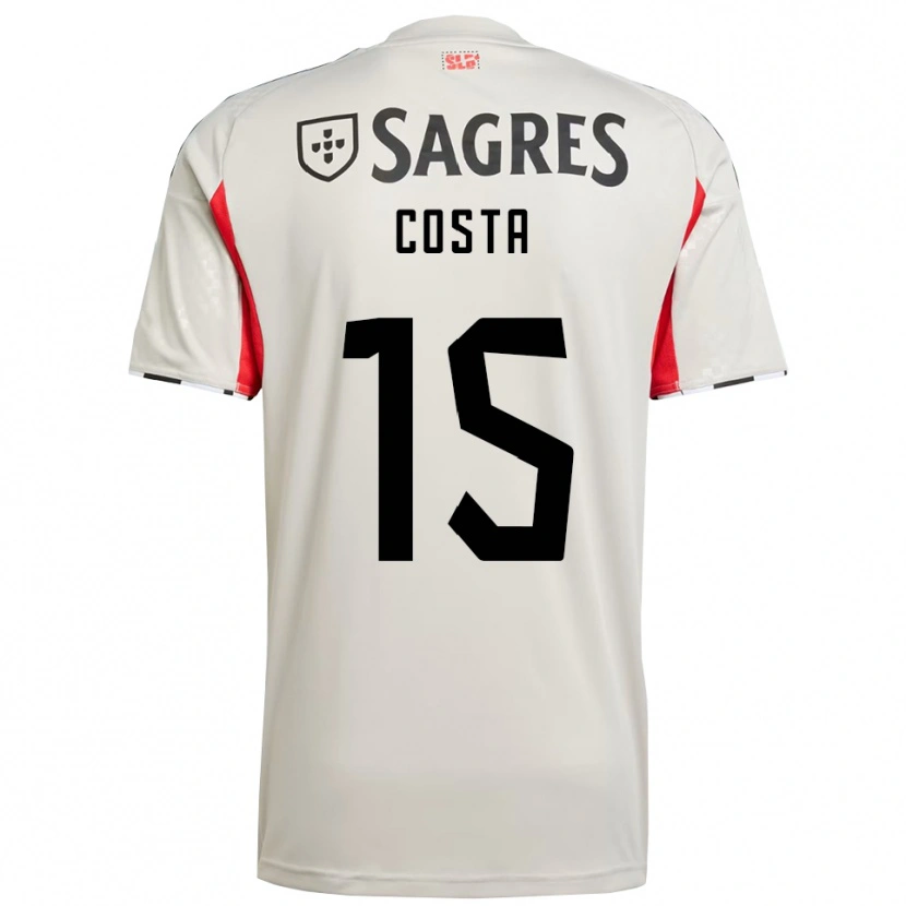 Danxen Homem Camisola Carole Costa #15 Branco Sujo Vermelho Alternativa 2025/26 Camisa