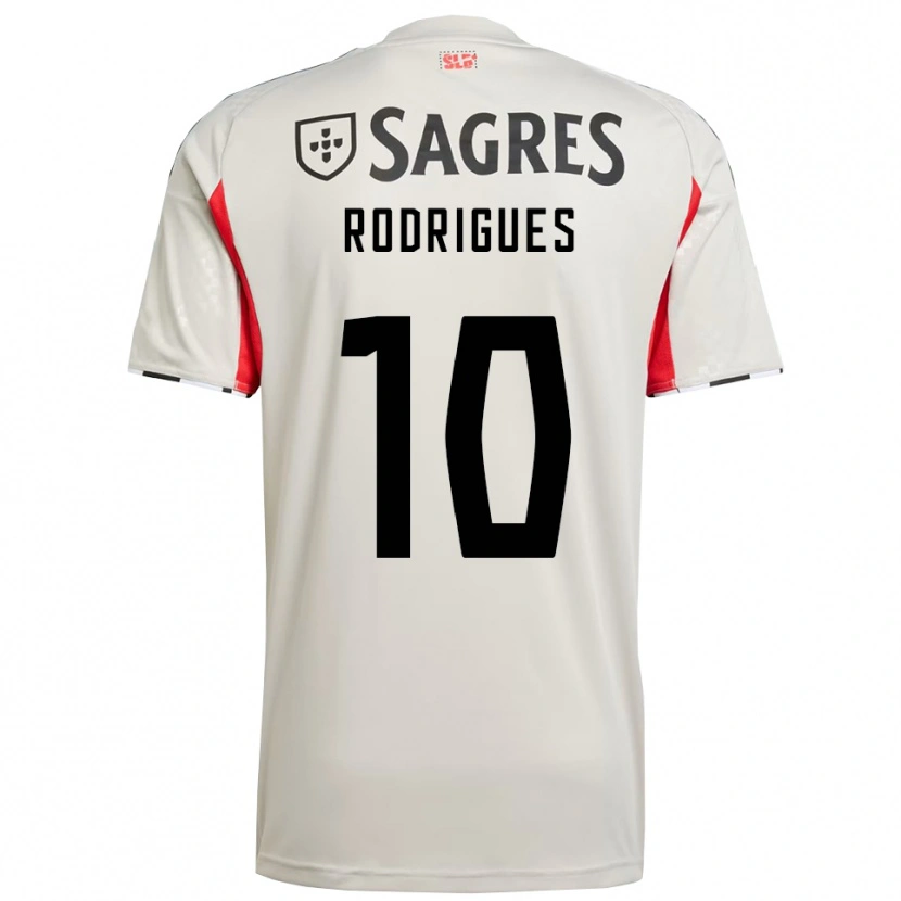 Danxen Homem Camisola Tiago Rodrigues #10 Branco Sujo Vermelho Alternativa 2025/26 Camisa