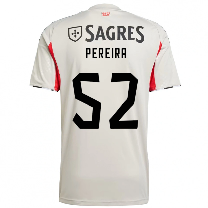 Danxen Homem Camisola Henrique Pereira #52 Branco Sujo Vermelho Alternativa 2025/26 Camisa