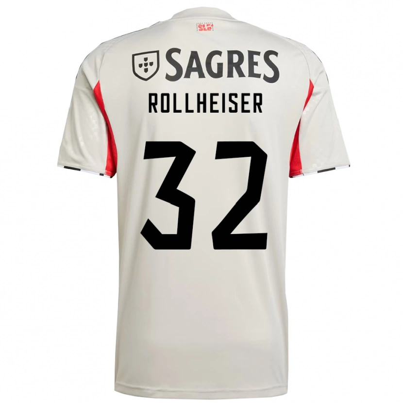 Danxen Homem Camisola Benjamín Rollheiser #32 Branco Sujo Vermelho Alternativa 2025/26 Camisa