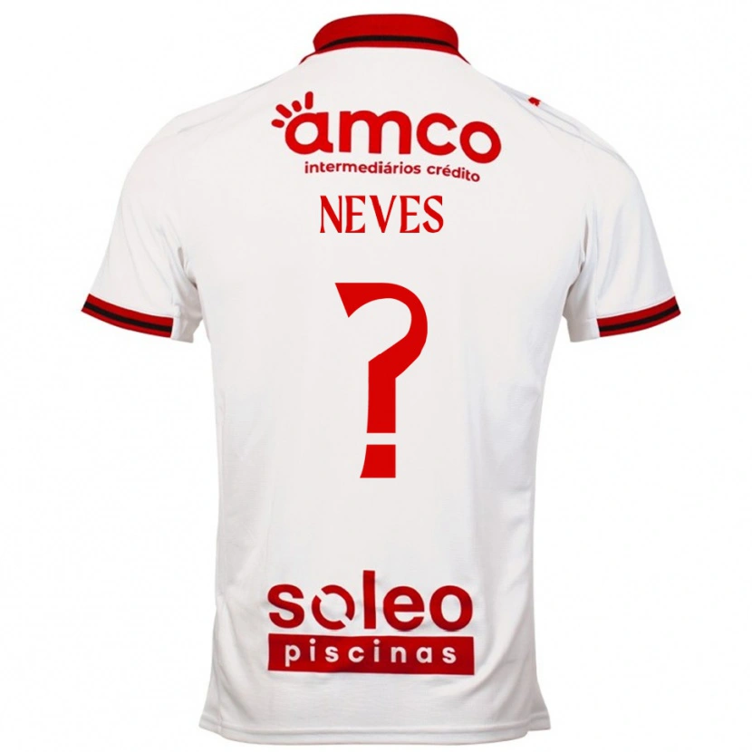 Danxen Homem Camisola Bernardo Neves #0 Branco Vermelho Alternativa 2025/26 Camisa