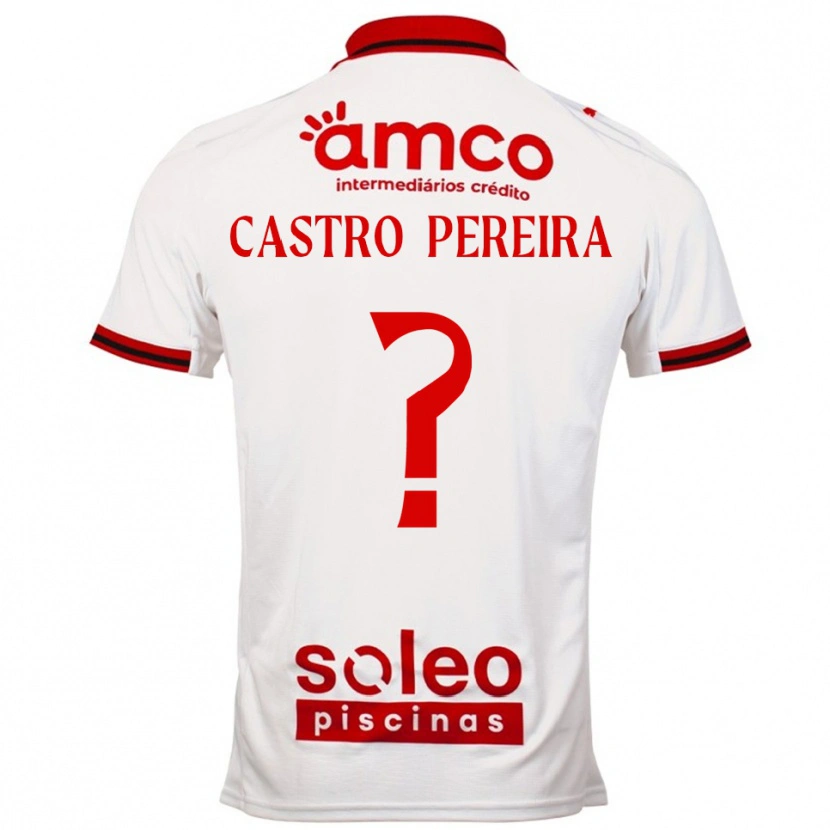 Danxen Homem Camisola Rodrigo Castro Pereira #0 Branco Vermelho Alternativa 2025/26 Camisa