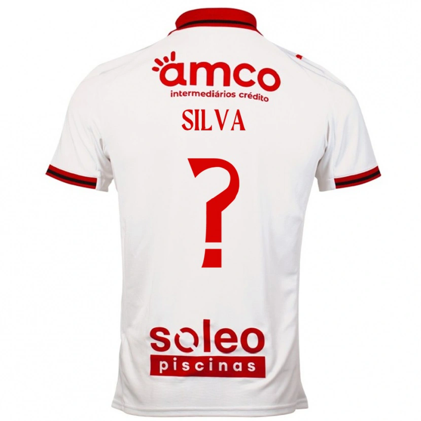 Danxen Homem Camisola Santiago Silva #0 Branco Vermelho Alternativa 2025/26 Camisa