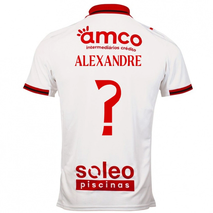 Danxen Homem Camisola Daniel Alexandre #0 Branco Vermelho Alternativa 2025/26 Camisa