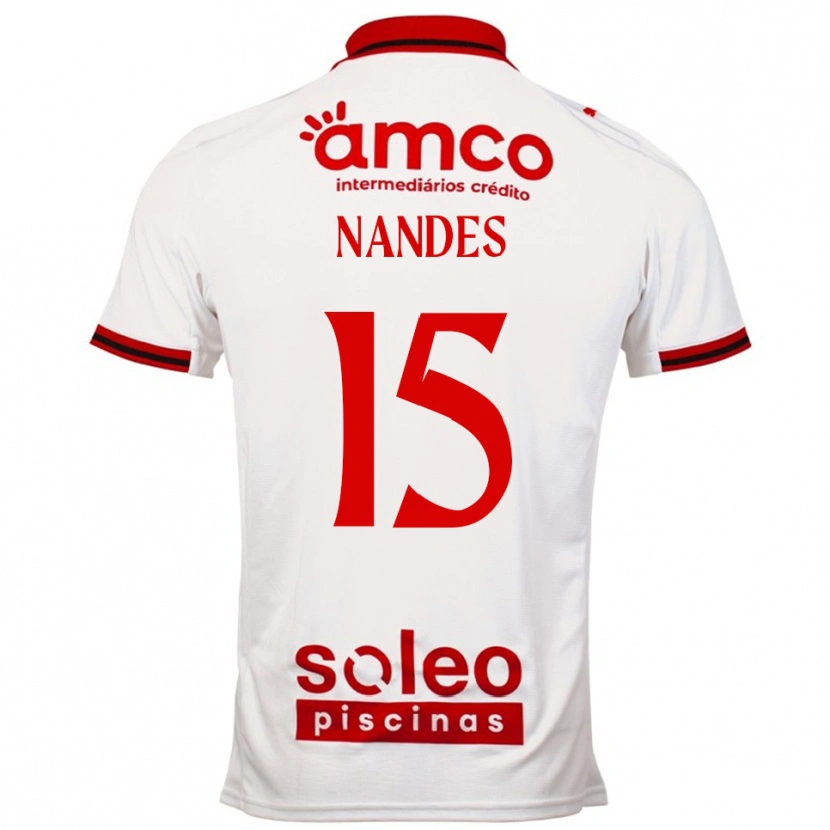 Danxen Homem Camisola Nandes #15 Branco Vermelho Alternativa 2025/26 Camisa