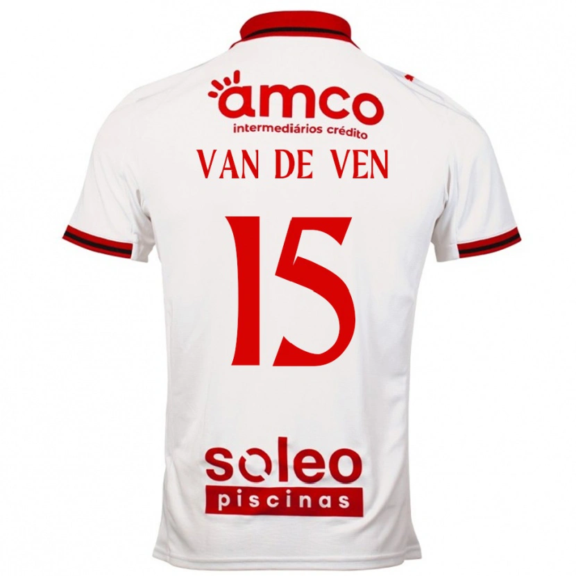 Danxen Homem Camisola Zoï Van De Ven #15 Branco Vermelho Alternativa 2025/26 Camisa